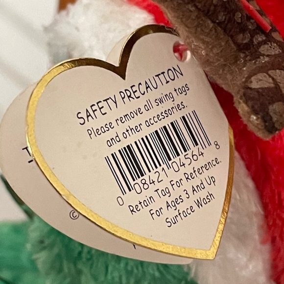 Ty Beanie Babies Holiday Teddy 2002 Teddy The Bear - Green Retired- - Picture 5 of 9
